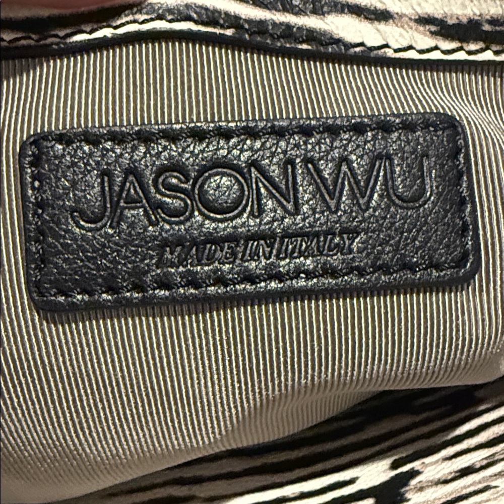 Jason Wu Black and White Patterned Clutch - Picture 10 of 10